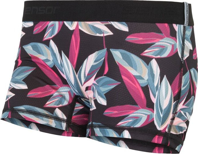 Dámské kalhotky SENSOR Coolmax impress černá/leaves Barva: černá, Velikost: L