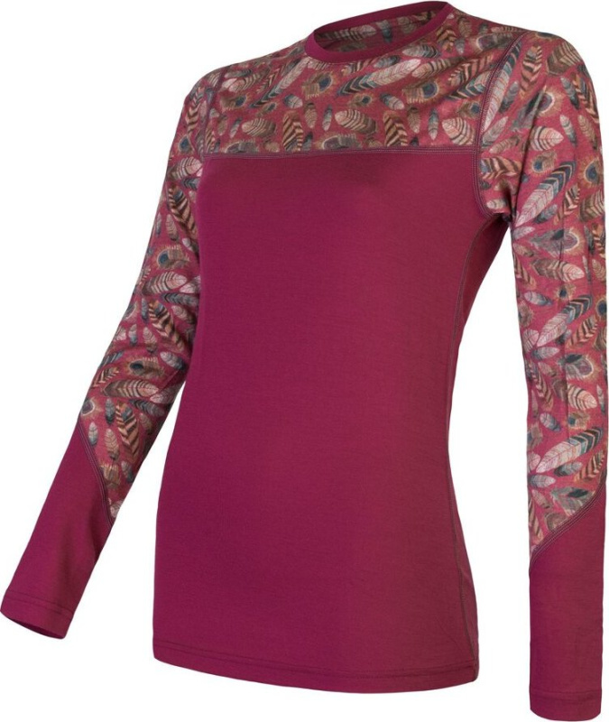 Dámské termo tričko SENSOR Merino Impress lilla/feather Barva: fialová, Velikost: S