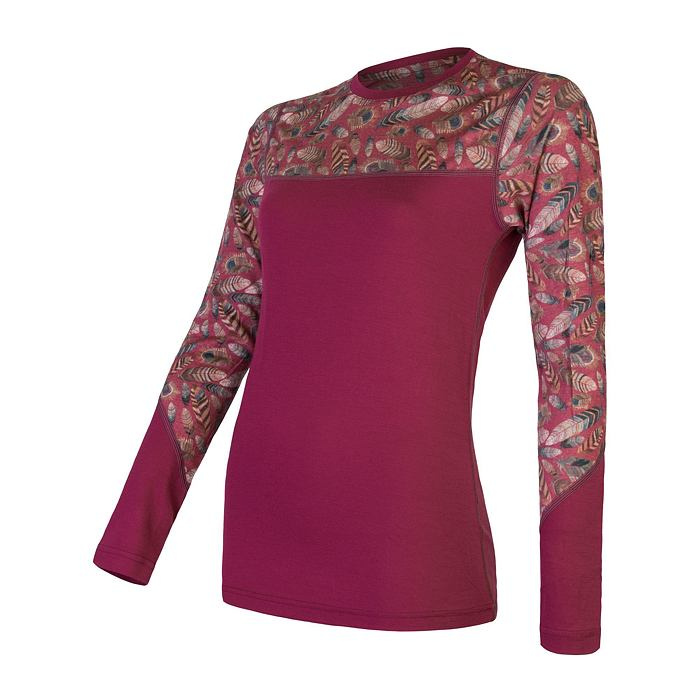 Dámské termo tričko SENSOR Merino Impress lilla/feather Barva: fialová, Velikost: S