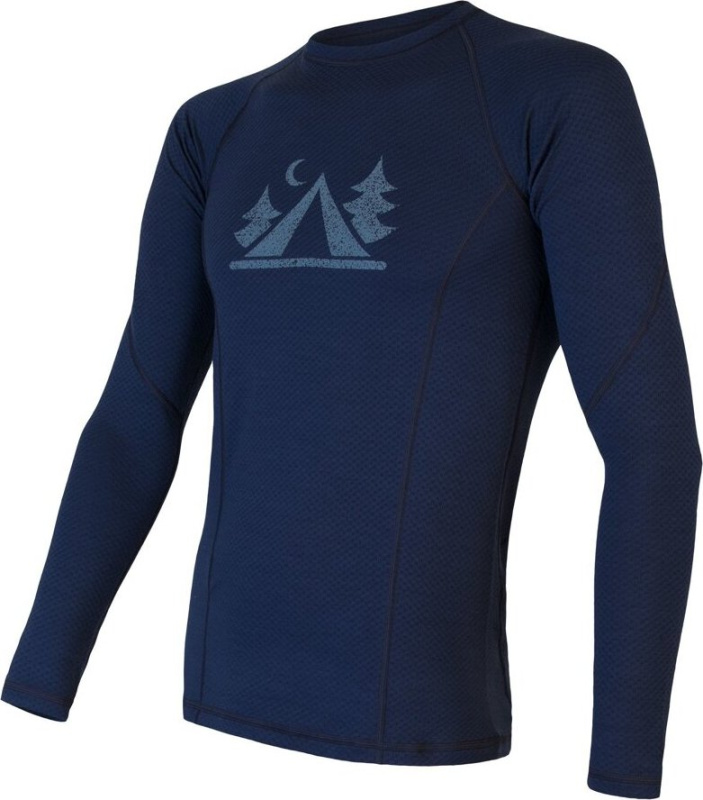 Pánské termo tričko SENSOR Merino Df Camp deep blue Barva: Modrá, Velikost: M