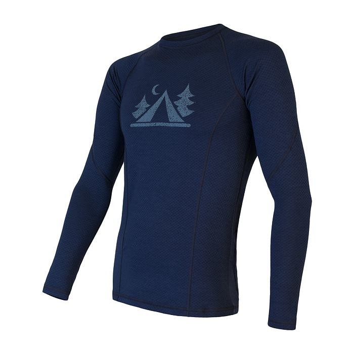 Pánské termo tričko SENSOR Merino Df Camp deep blue Barva: Modrá, Velikost: M