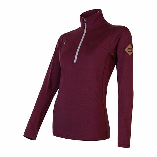 Dámská termo mikina SENSOR Merino Upper red Barva: červená, Velikost: M