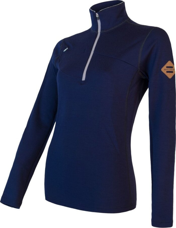 Dámská mikina SENSOR Merino Upper deep blue Barva: Modrá, Velikost: M