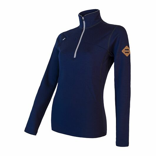 Dámská mikina SENSOR Merino Upper deep blue Barva: Modrá, Velikost: L