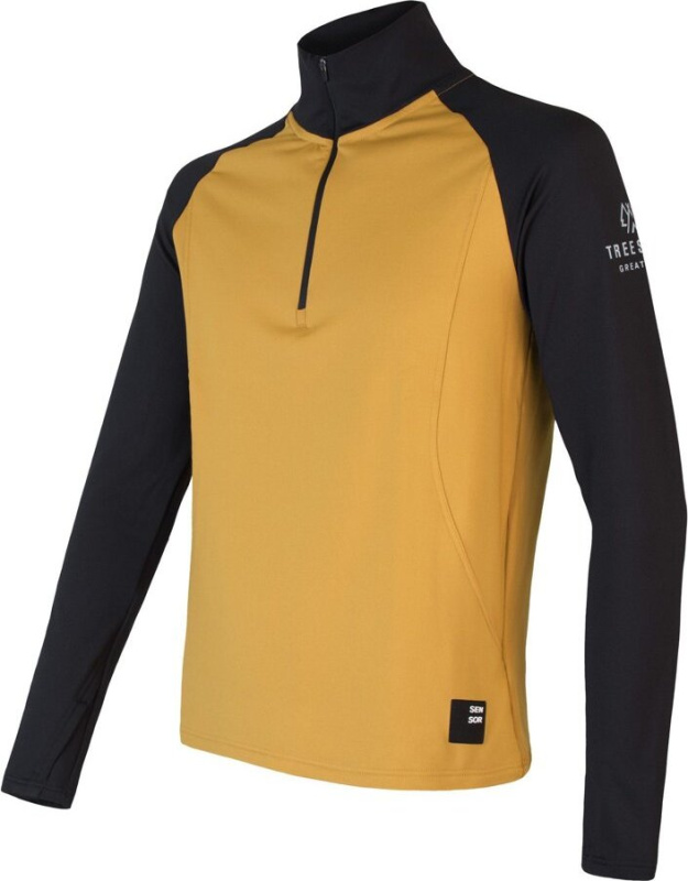 Pánská mikina SENSOR Coolmax Thermo mustard/černá Barva: černá, Velikost: XL