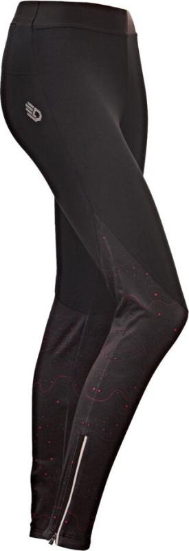 Dámské zimní sportovní kalhoty SENSOR Dots černá/růžová Barva: černá, Velikost: XL