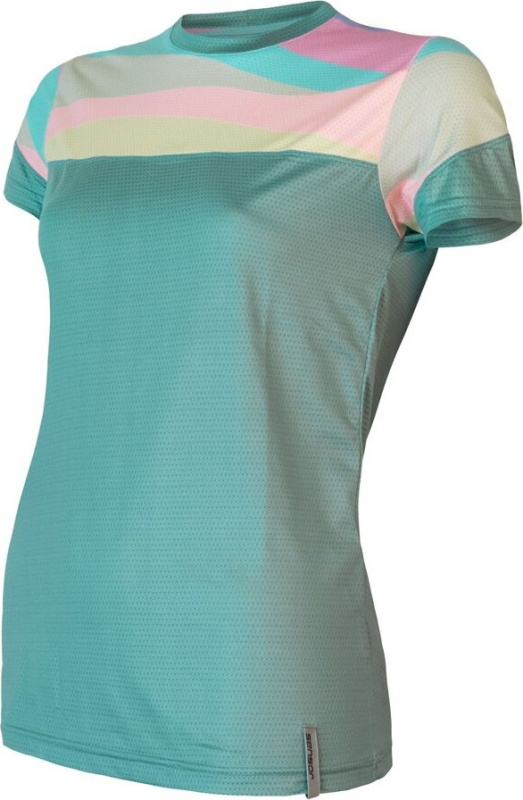 Dámské funkční triko SENSOR Coolmax Impress mint/stripes Barva: Zelená, Velikost: S