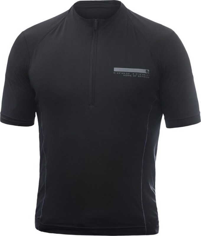 Pánský cyklistický dres SENSOR Coolmax Enty true black Barva: černá, Velikost: L
