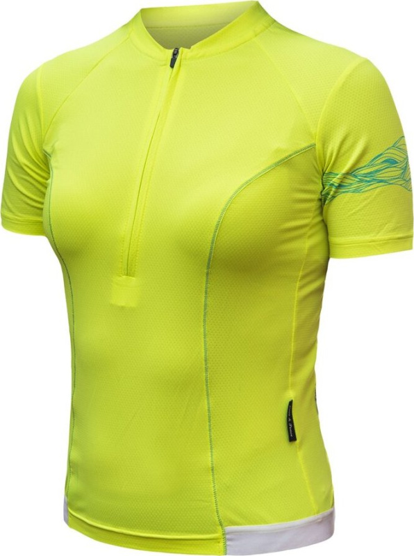 Dámský cyklistický dres SENSOR Coolmax Entry neon yellow Barva: žlutá, Velikost: L