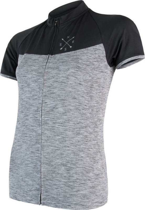 Dámský cyklistický dres SENSOR Cyklo Motion šedá/černá Barva: černá, Velikost: M