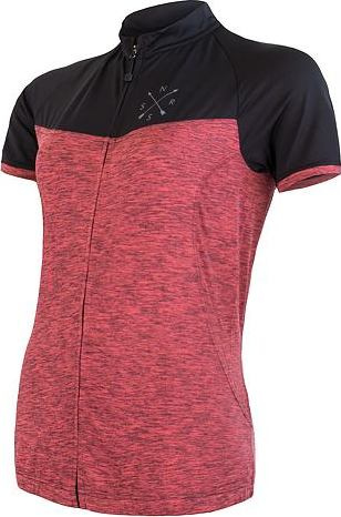 Dámský cyklistický dres SENSOR Cyklo Motion růžová/černá Barva: černá, Velikost: M