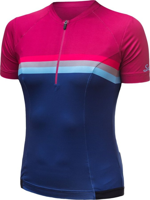 Dámský cyklistický dres SENSOR Cyklo Tour lilla stripes Barva: fialová, Velikost: M