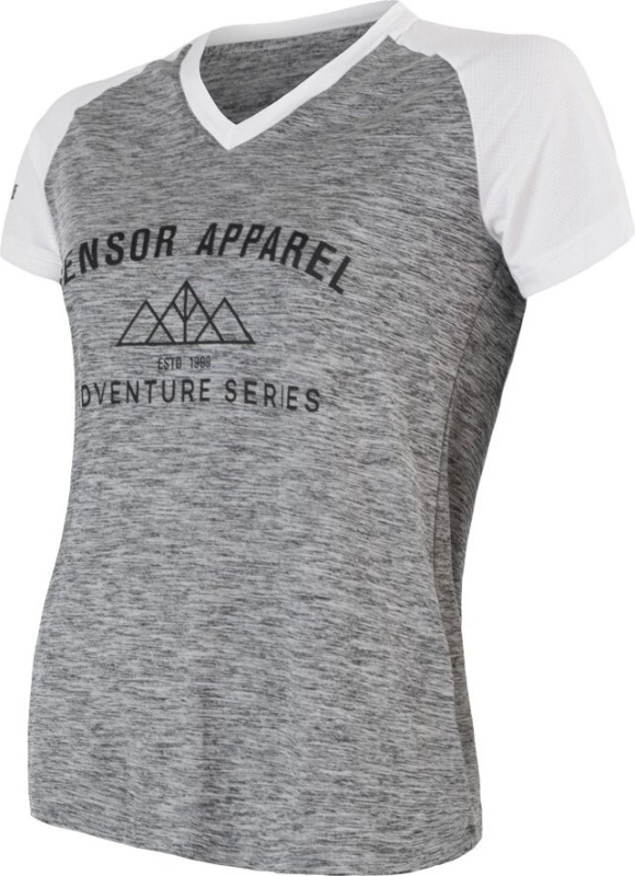 Dámský cyklistický dres SENSOR Cyklo Charger šedá/bílá Barva: šedá, Velikost: S