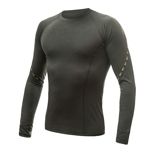SENSOR MERINO AIR pánské triko dl.rukáv olive green Velikost: S