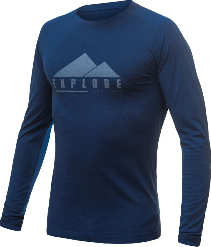 Pánské termo triko SENSOR Merino Air PT Explore tm.modrá Barva: Modrá, Velikost: M