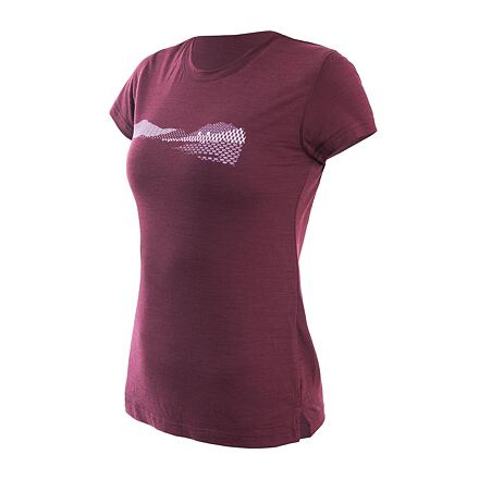 Dámské termo triko SENSOR Merino Air PT Hills port red Barva: červená, Velikost: S