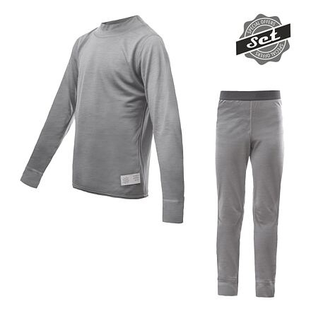 Juniorský termo set SENSOR Merino Active šedá Barva: šedá, Velikost: 160