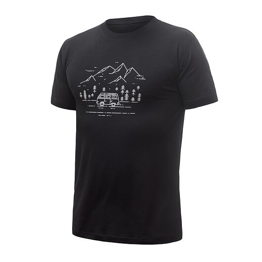 Pánské triko SENSOR Merino Active PT Van Life černá Barva: černá, Velikost: XL