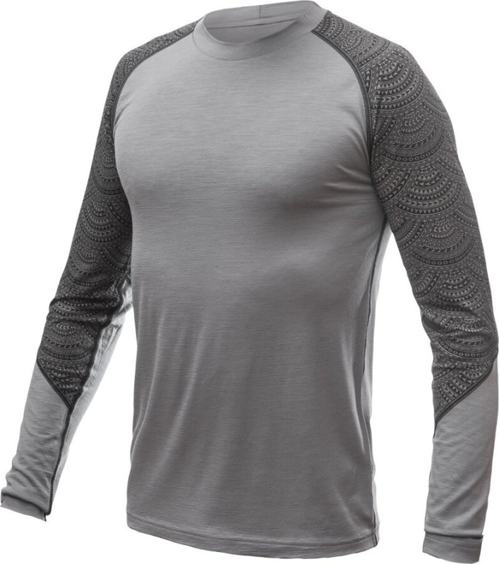 Pánské termo triko SENSOR Merino Impress šedá/maori Barva: šedá, Velikost: XXL