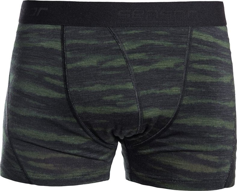 SENSOR MERINO IMPRESS pánské trenky černá/batik Velikost: XXL