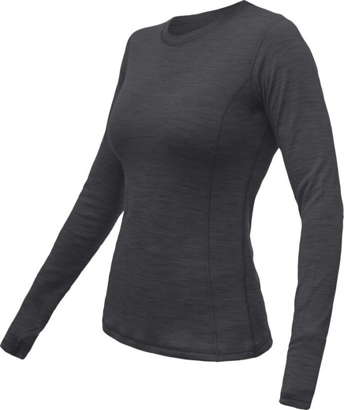 Dámské merino triko SENSOR Merino Bold anthracite gray Barva: šedá, Velikost: S