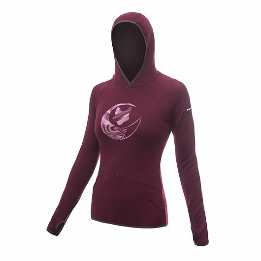 Dámská merino mikina SENSOR Upper Fox port red Barva: červená, Velikost: L