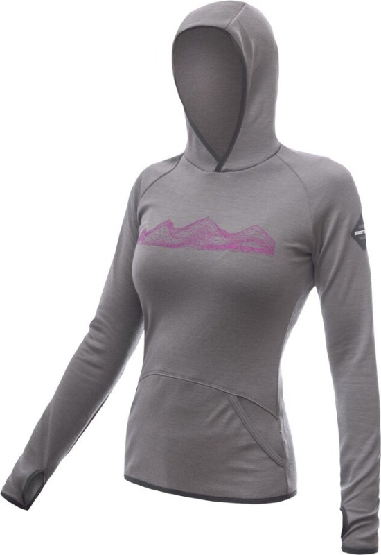 Dámská merino mikina SENSOR Upper Mountains šedá Barva: šedá, Velikost: L