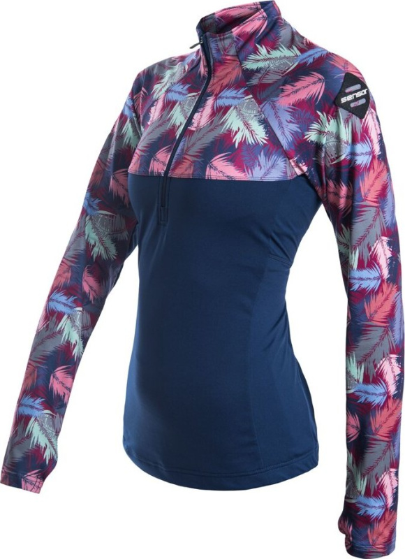 Dámská funkční mikina SENSOR Coolmax Thermo deep blue/feather Barva: Modrá, Velikost: L