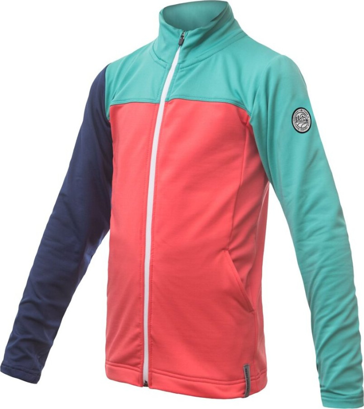 Dětská funkční mikina SENSOR Coolmax Thermo korál/sea green/deep blue Barva: Modrá, Velikost: 130