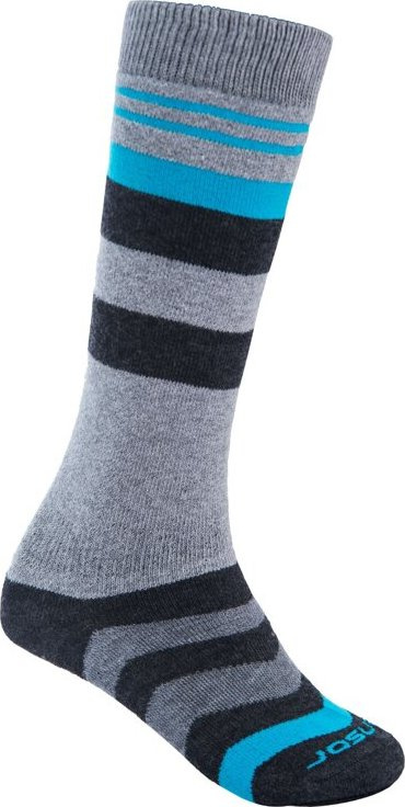 Dětské merino ponožky SENSOR Slope šedá/černá/tyrkys Barva: černá, Velikost: 1/2