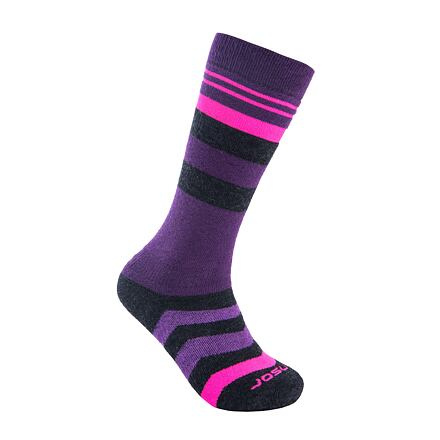 Dětské merino ponožky SENSOR Slope černá/růžová/fialová Barva: černá, Velikost: 1/2
