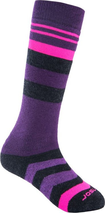 Dětské merino ponožky SENSOR Slope černá/růžová/fialová Barva: černá, Velikost: 3/5