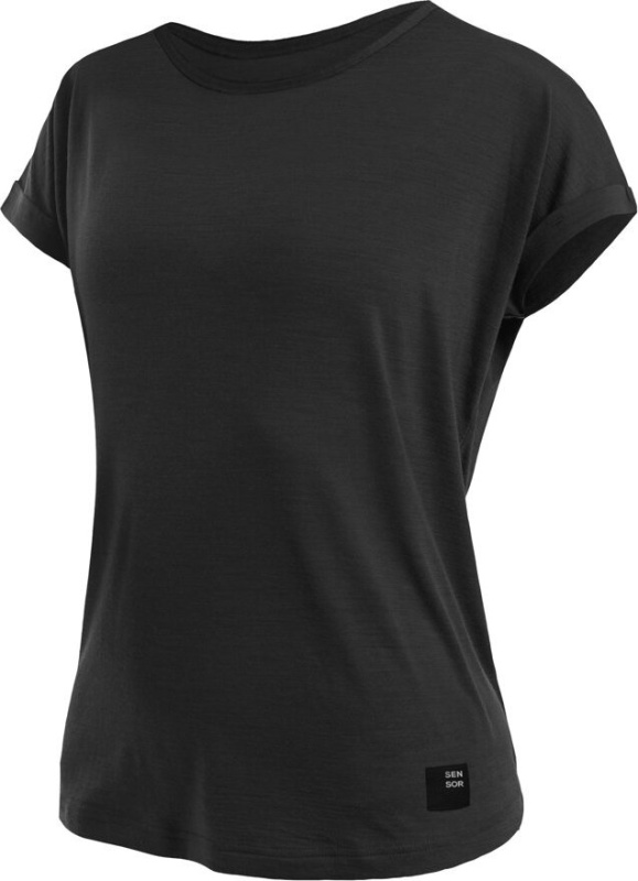 Dámské merino triko SENSOR Merino Air Traveller černé Barva: černá, Velikost: XXL