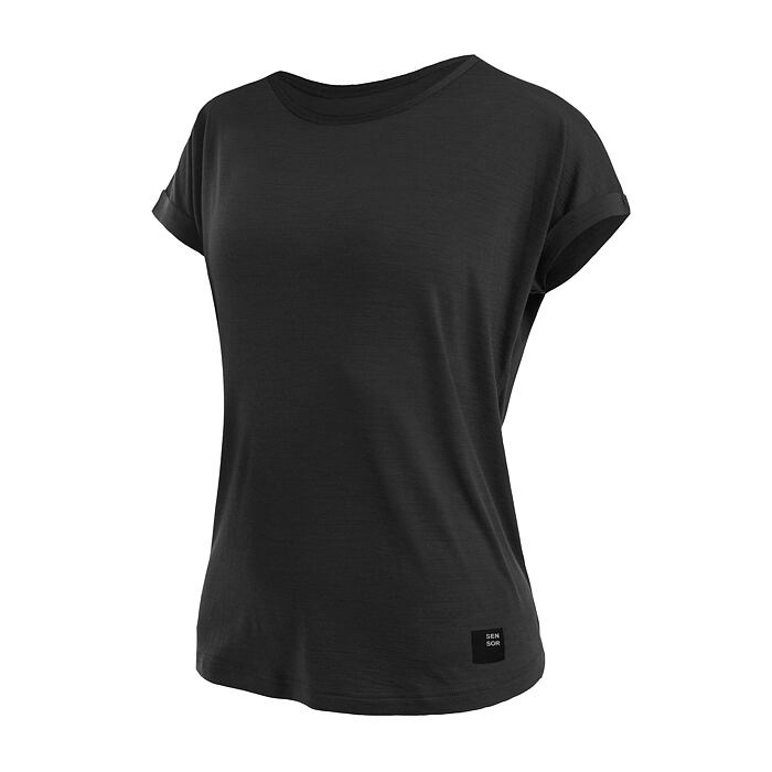 Dámské merino triko SENSOR Merino Air Traveller černé Barva: černá, Velikost: XXL