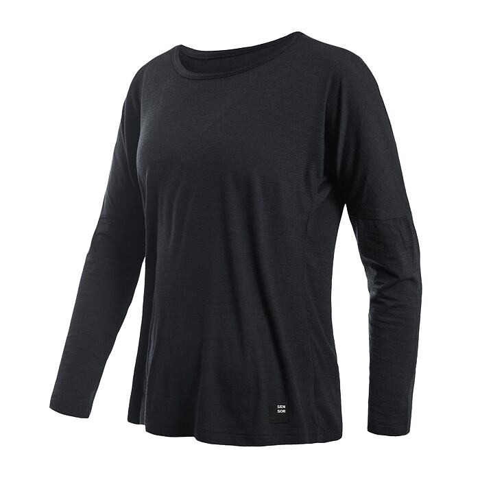 Dámské merino triko SENSOR Merino Air Traveller černé Barva: černá, Velikost: M