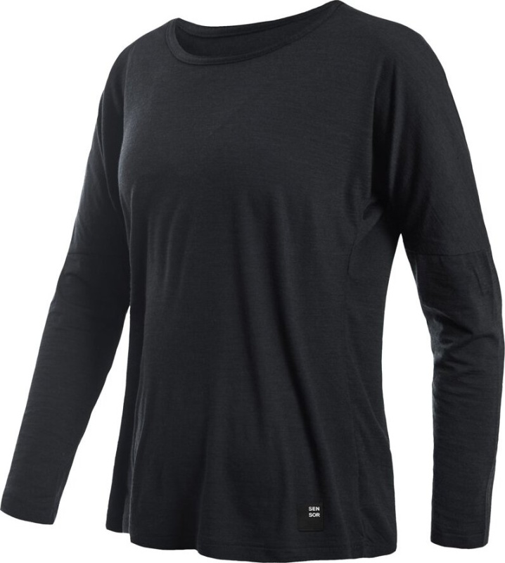 Dámské merino triko SENSOR Merino Air Traveller černé Barva: černá, Velikost: XL