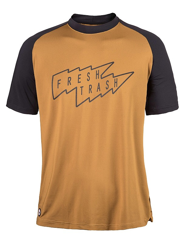 FRESH TRASH FT MEN´S HORIZON SHORT SLEEVE TEE GOLDEN/BLACK Velikost: XXL