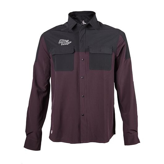 FRESH TRASH FT MEN´S RIDER LONG SLEEVE SHIRT WINE RED/BLACK Velikost: M