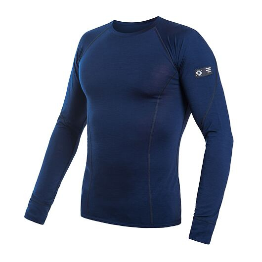 Pánské merino triko SENSOR Merino Active modré Barva: Modrá, Velikost: XXL
