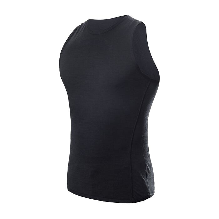 Pánské merino tílko SENSOR Air černé Barva: černá, Velikost: XXXL