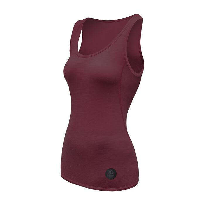 Dámské merino tílko SENSOR Air vínová Barva: červená, Velikost: M