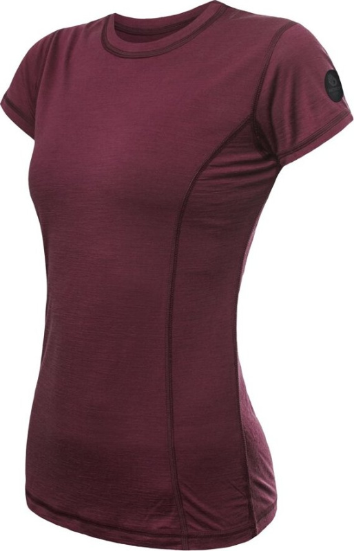 Dámské merino triko SENSOR Air vínové Barva: červená, Velikost: XL