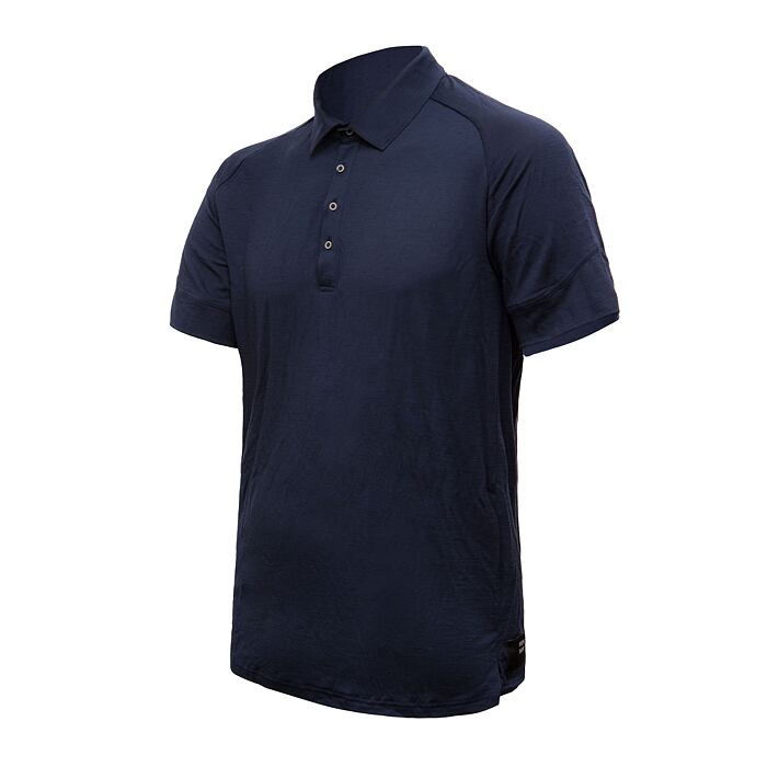 Pánské merino polo triko SENSOR Merino Active modré Barva: Modrá, Velikost: S