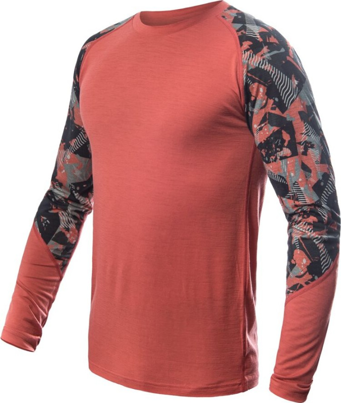 Pánské merino triko SENSOR Impress růžové Barva: oranžová, Velikost: L