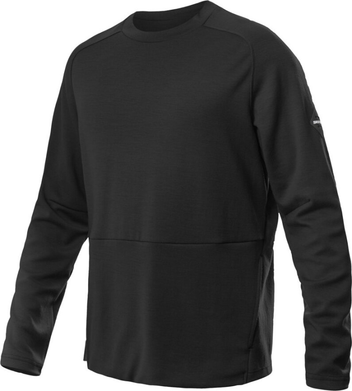 Pánská merino mikina SENSOR Upper traveller černá Barva: černá, Velikost: XL
