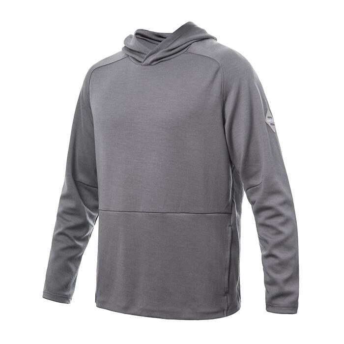 Pánská merino mikina SENSOR Upper traveller s kapucí šedá Barva: šedá, Velikost: L