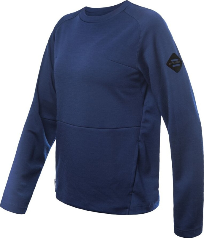 Dámská merino mikina SENSOR Upper traveller modrá Barva: Modrá, Velikost: XL