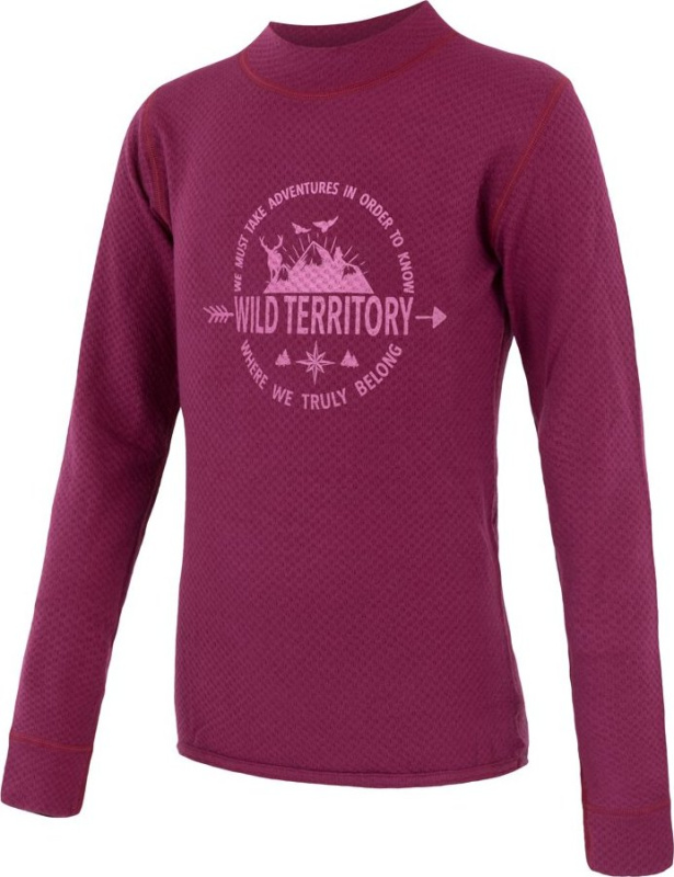 Dětské merino triko SENSOR Df Territory fialové Barva: fialová, Velikost: 110