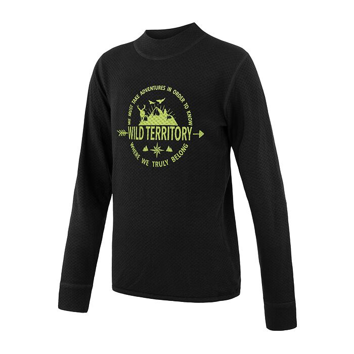 Dětské merino triko SENSOR Df Territory černé Barva: černá, Velikost: 110