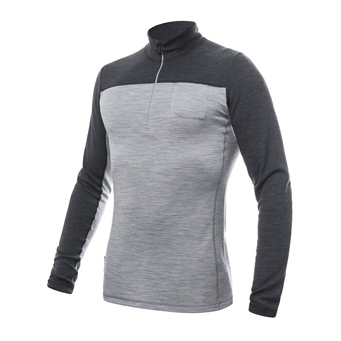 Pánské merino triko SENSOR Bold šedé Barva: šedá, Velikost: XXL